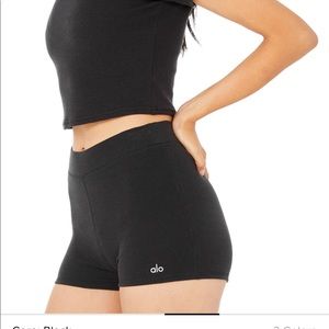 ALO Micro Waffle Pleasant Boyshort NWOT